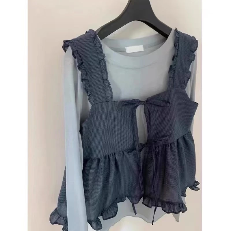 Qx法式荷叶边上衣套装(1712)