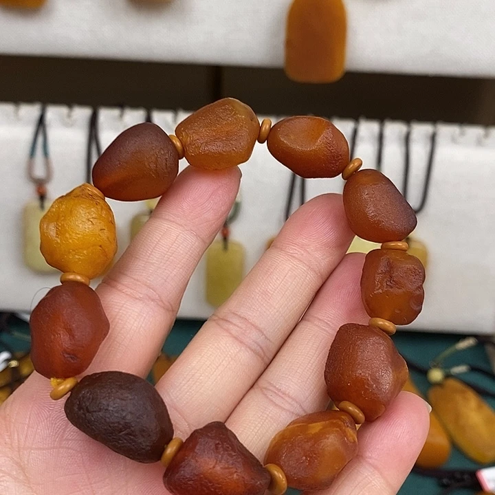 蜜蜡未镶嵌珠宝奇石手串