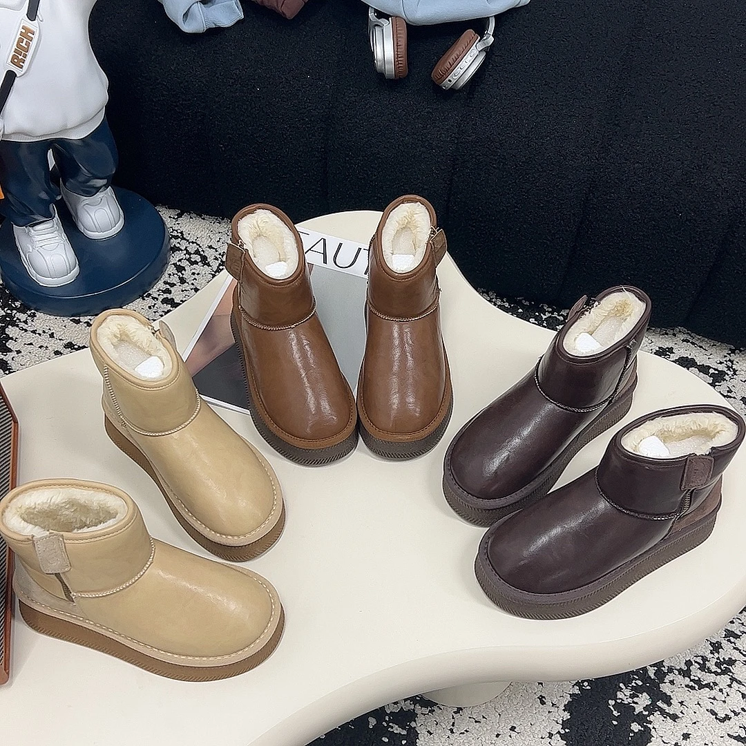 816成人短筒时尚雪地靴靴子百搭保暖棉靴秋冬加厚冬季