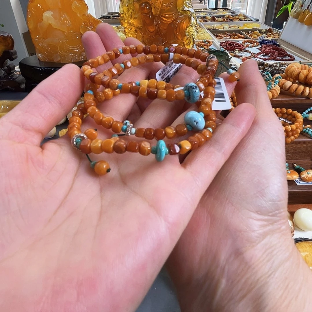 琥珀颈饰未镶嵌蜜蜡手串多样性发其一