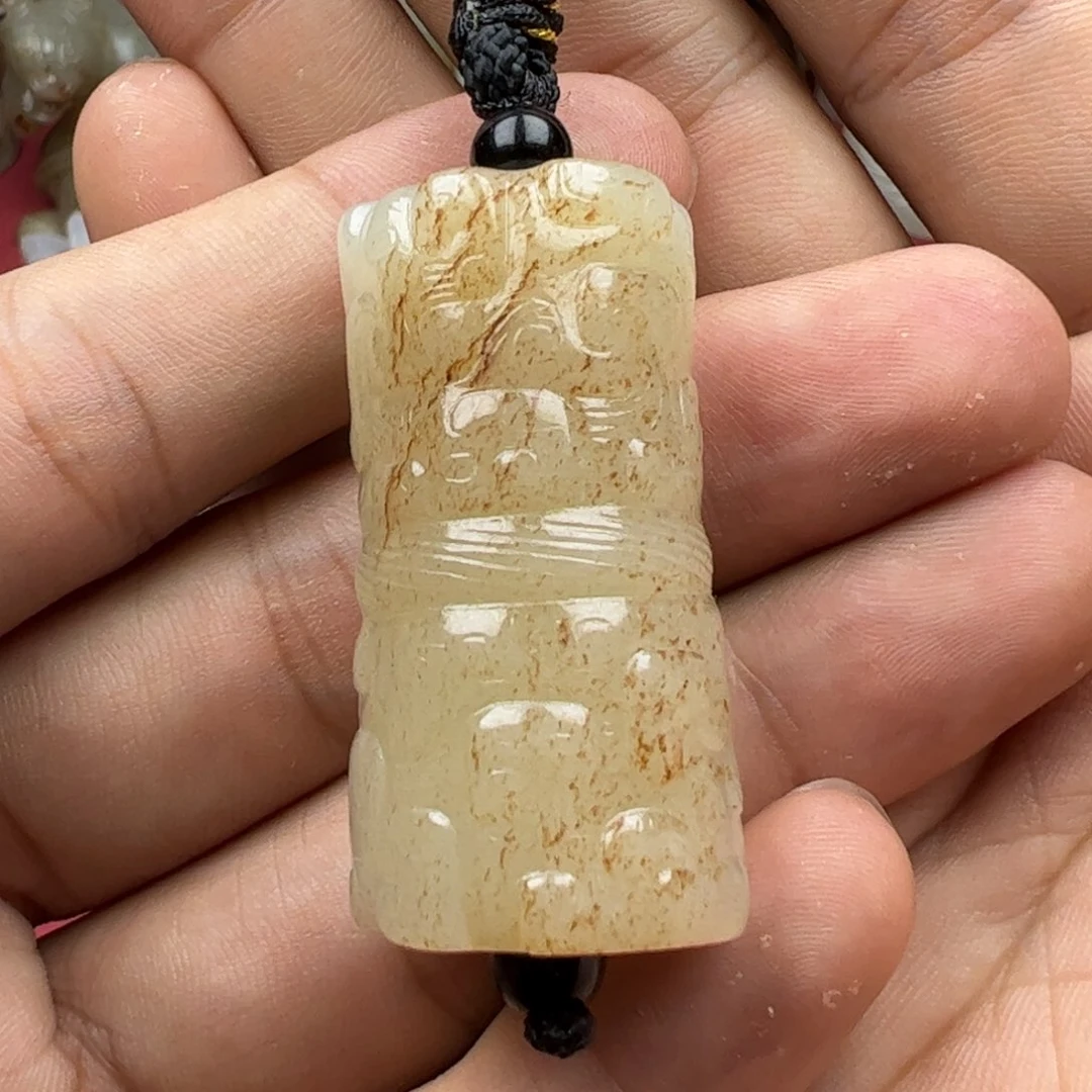 和田玉未镶嵌挂件云*