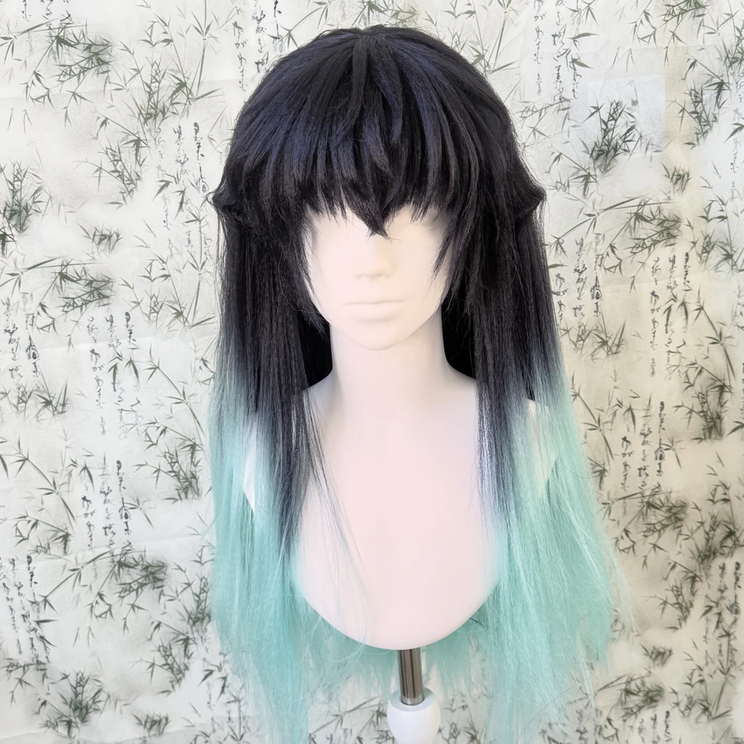 鬼灭之刃时透无一郎假发 角色扮演玩具配件假发 cosplay假发
