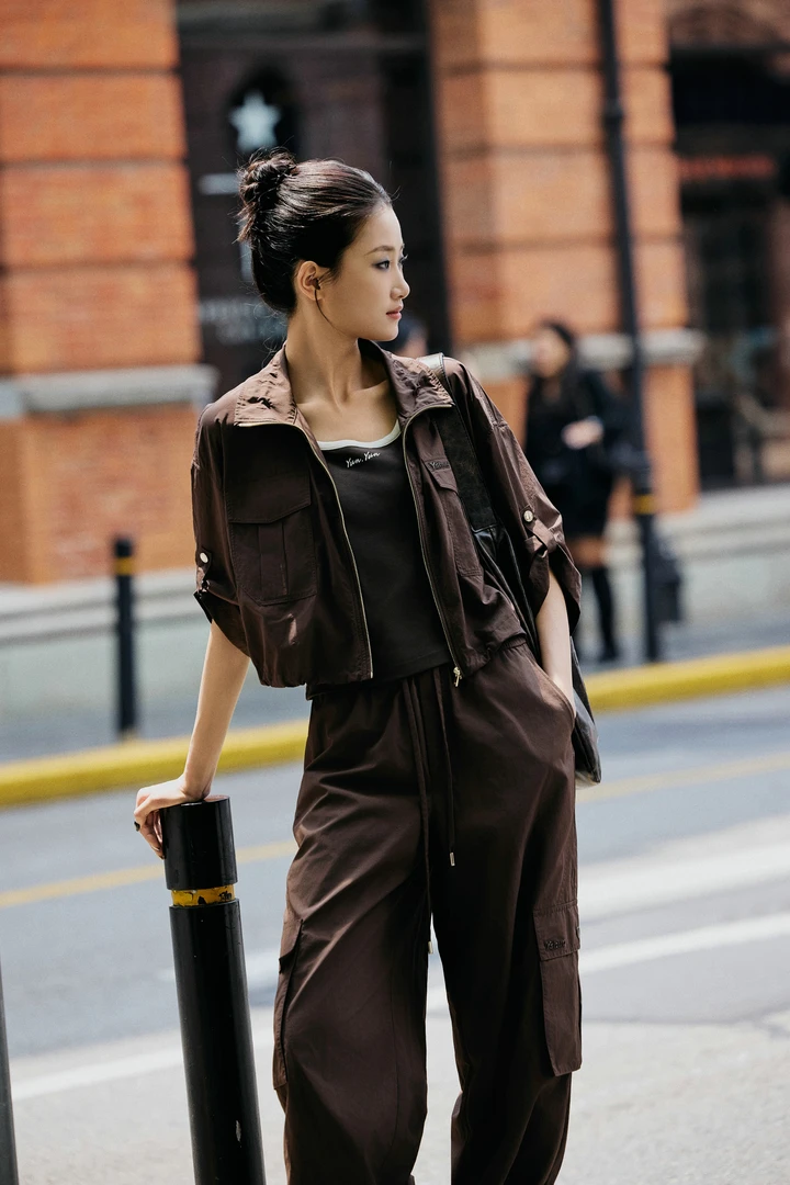 允硕 工装外套 短款时尚 修饰身材 卡码拍小