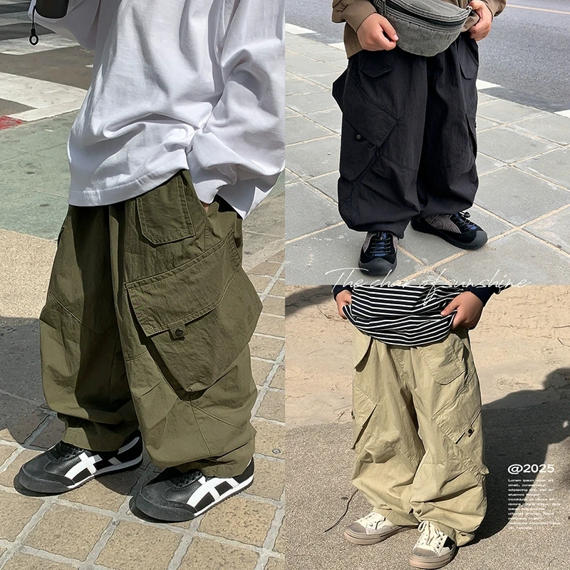 在仓【重工裤】源源家童装男童工装裤儿童春1裤子2025新款休闲裤