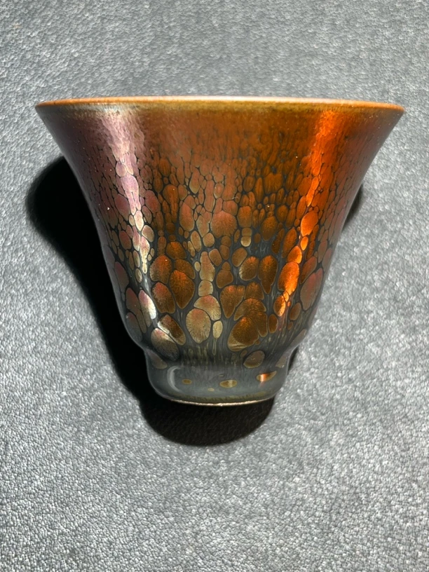 花蕾杯紫金曜变薄胎纯手工建窑建盏