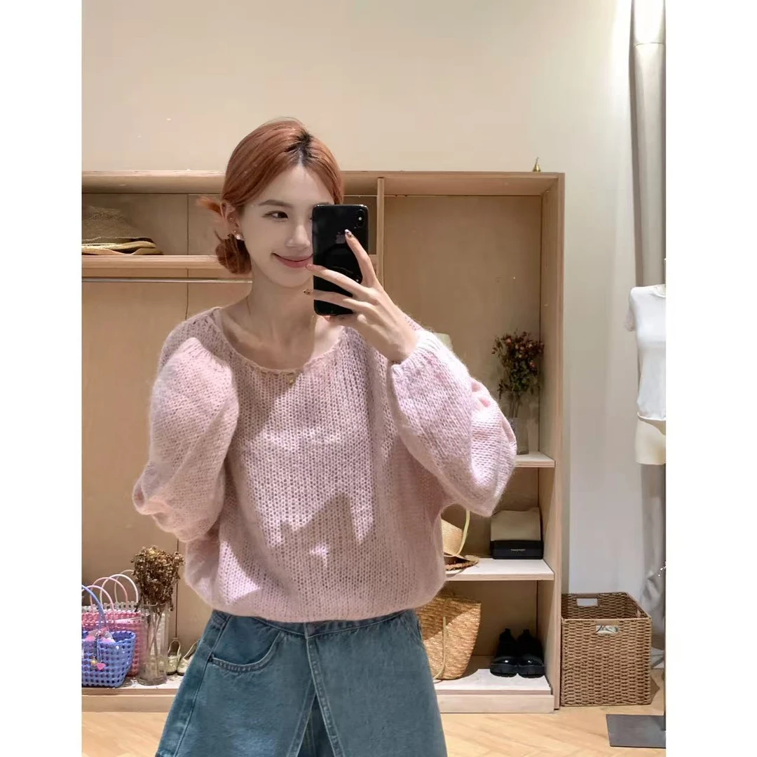 【YS】韩系氛围感慵懒套头毛衣巨好看漂亮针织上衣~X526