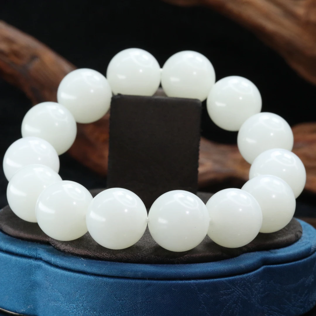 14和田玉羊脂白玉手串/100613上海嘉禾拍卖