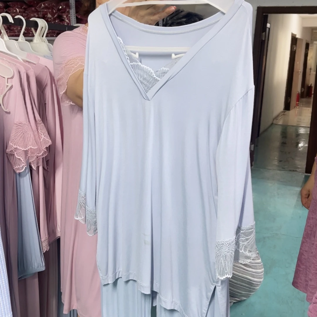 爱木蓝色分体套装m