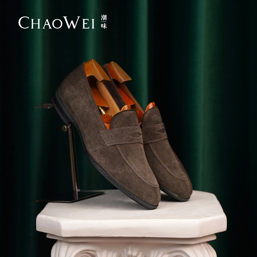 【手工缝线】潮味夏季上新羊皮软底乐福鞋休闲鞋三防防滑缝线底B903