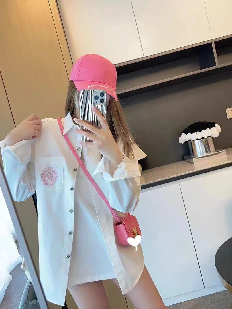 Y12刺绣衬衫外套防晒衬衫宽松大码女装T宽松1666GG