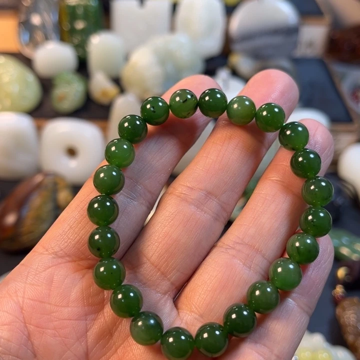 和田玉（碧玉）未镶嵌手串