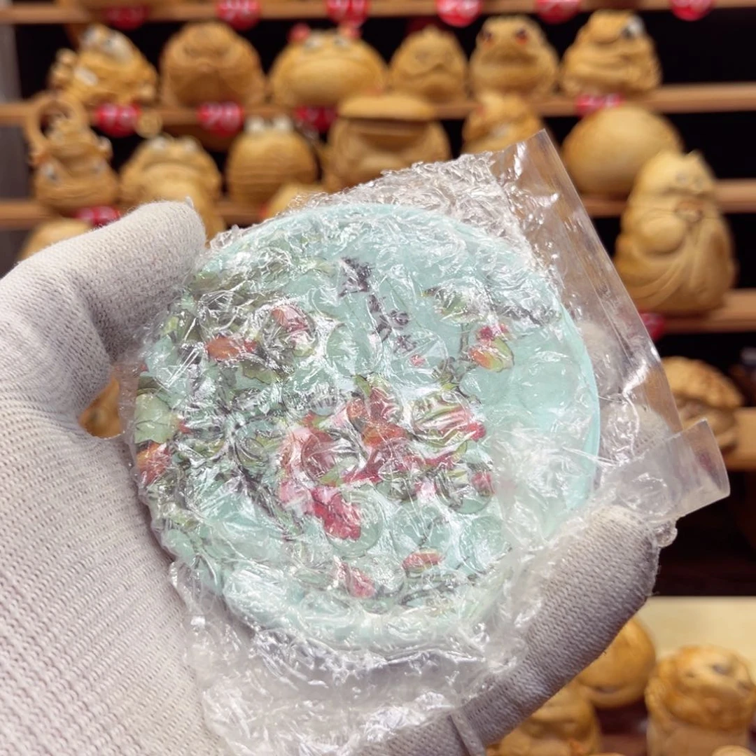 香榧木ʚ****ɞ竹根雕杯垫手把件