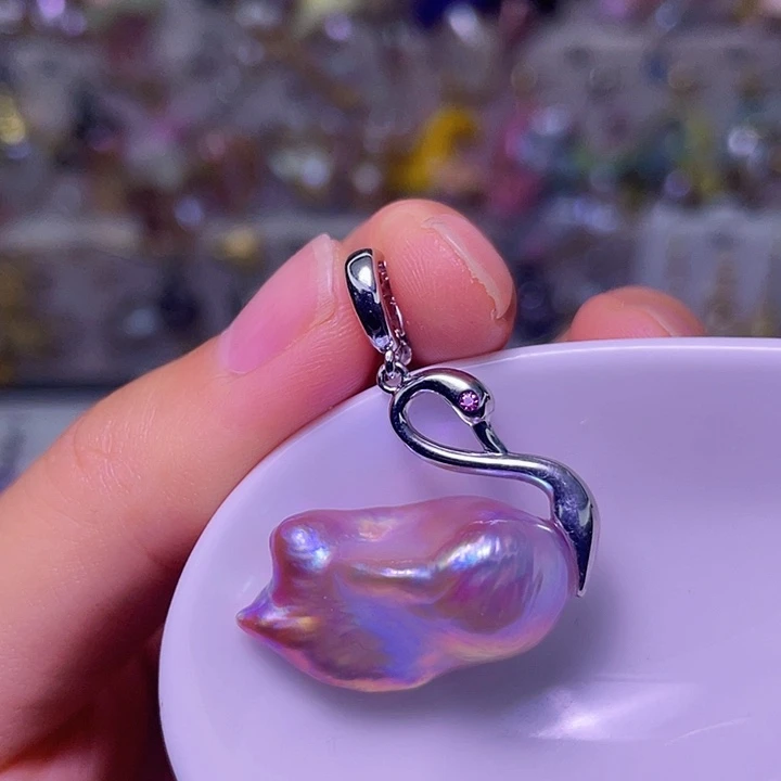 合金淡水珍珠颈饰10