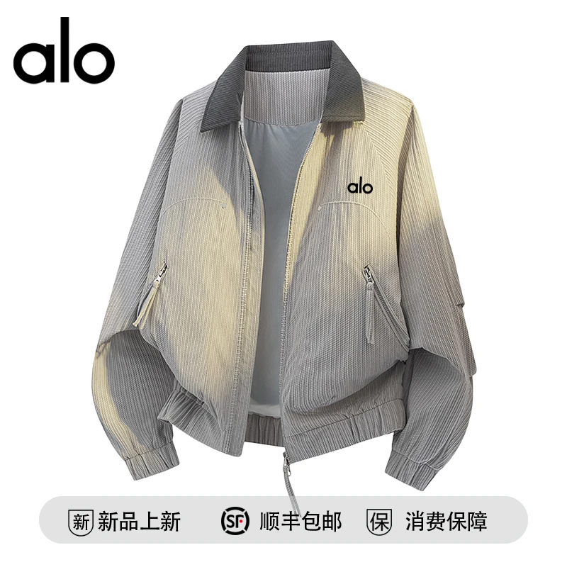 【官方奥特莱斯】品牌折扣 秋季灯芯绒拼接设计感撞色夹克男款外套