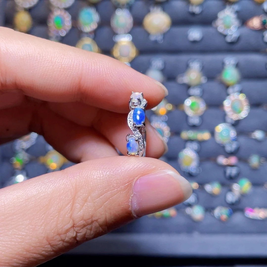 欧泊戒指）银S925镶嵌上*佳