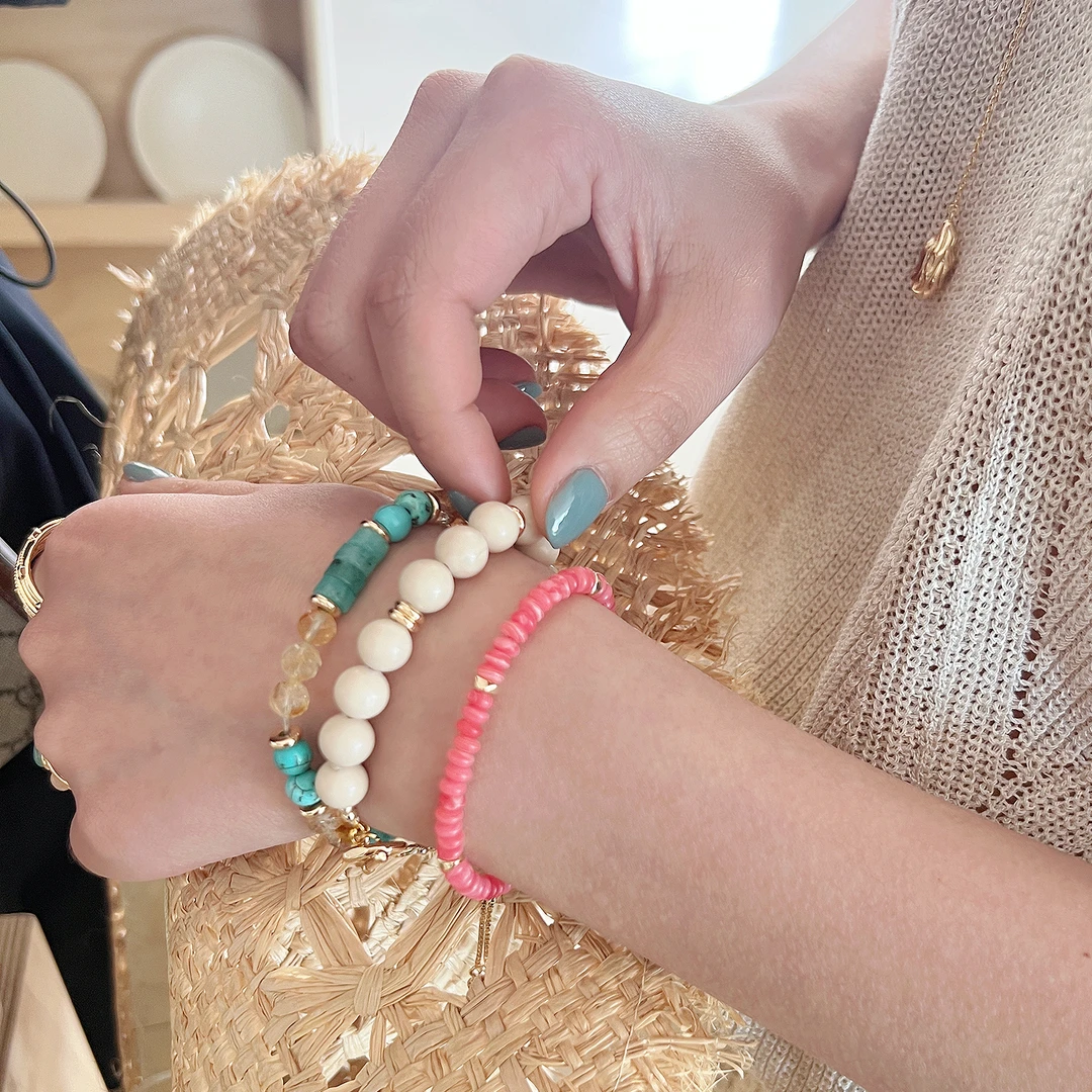 meililove/莓拉 铜合金手链 串珠手链-NF39+NF40+NF41