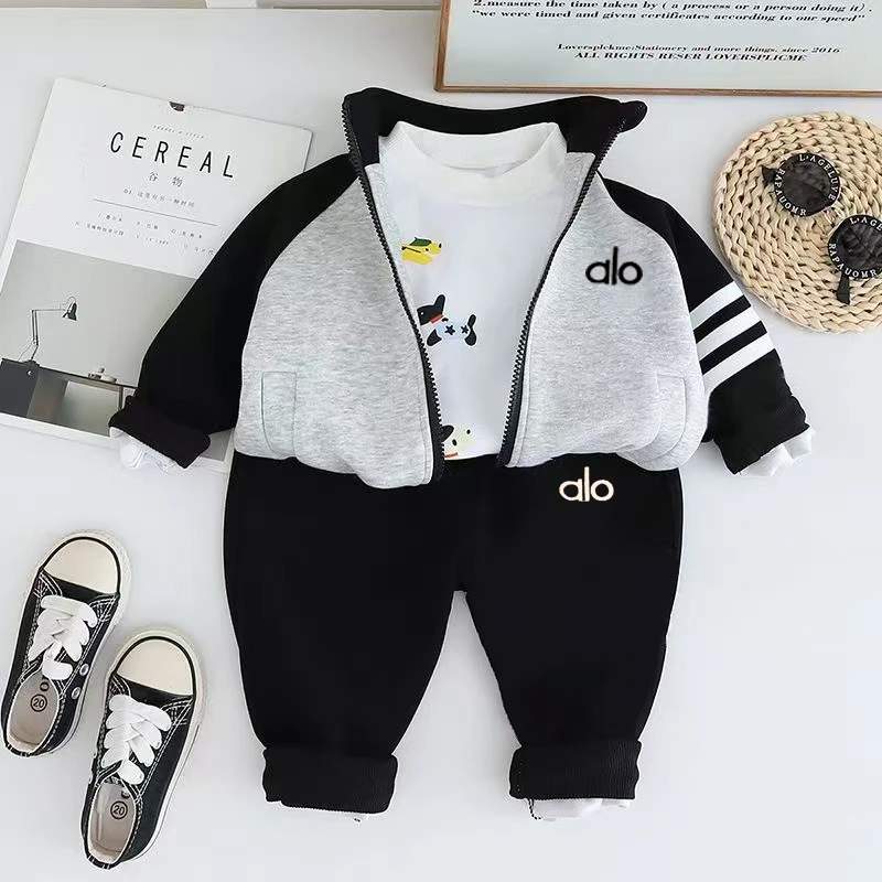 男童秋季新款中大童拉链开衫套装儿童春秋运动休闲帅气宽松两件套