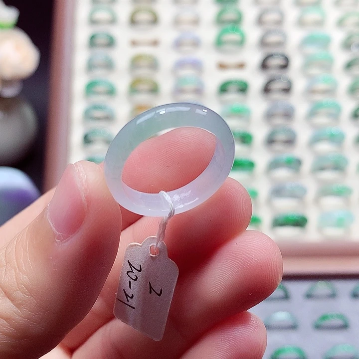 翡翠未镶嵌戒指20-21号