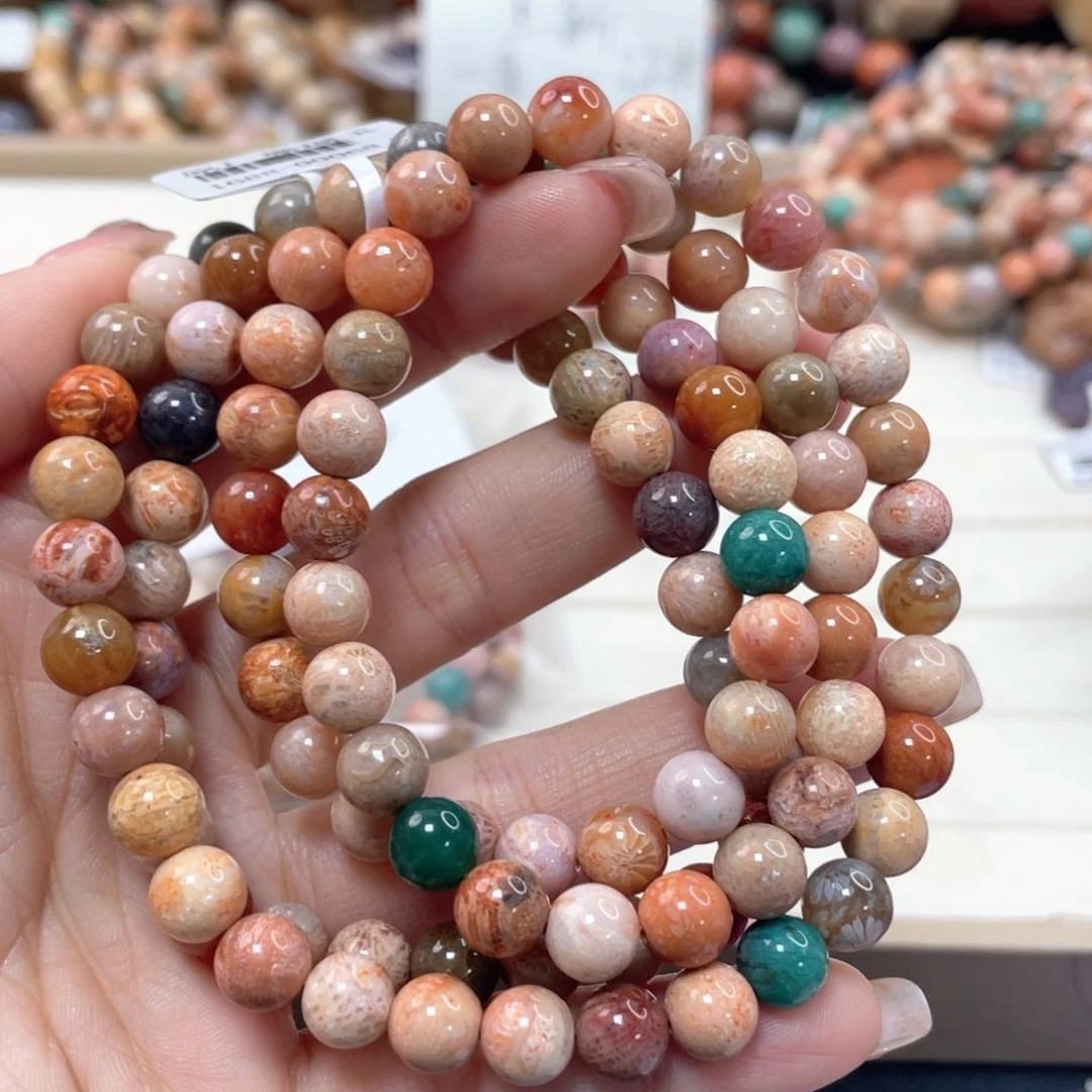 未镶嵌手链硅化珊瑚（珊瑚玉）026