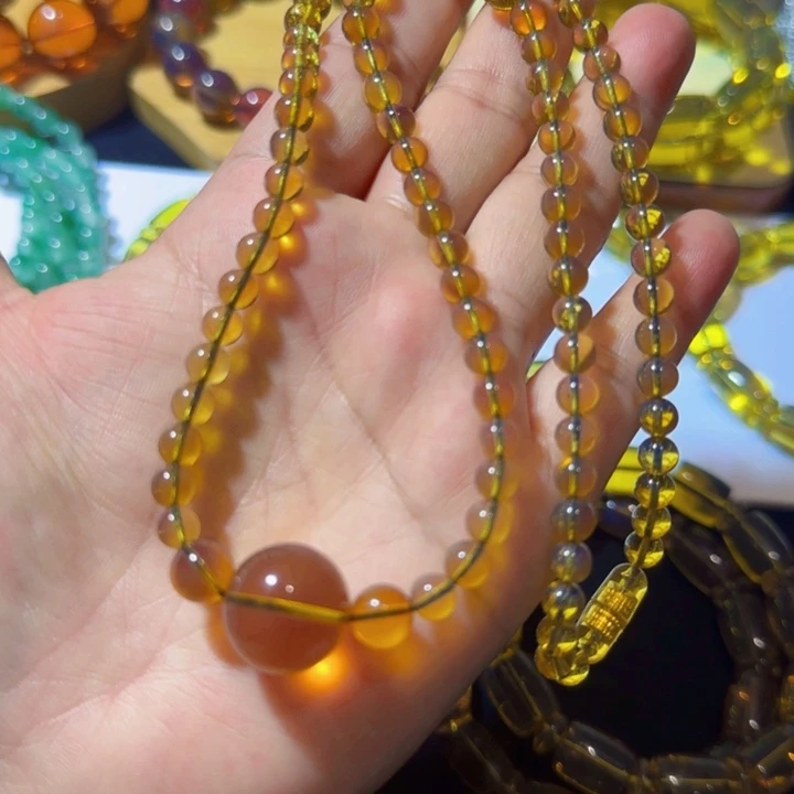 琥珀颈饰未镶嵌妈妈链