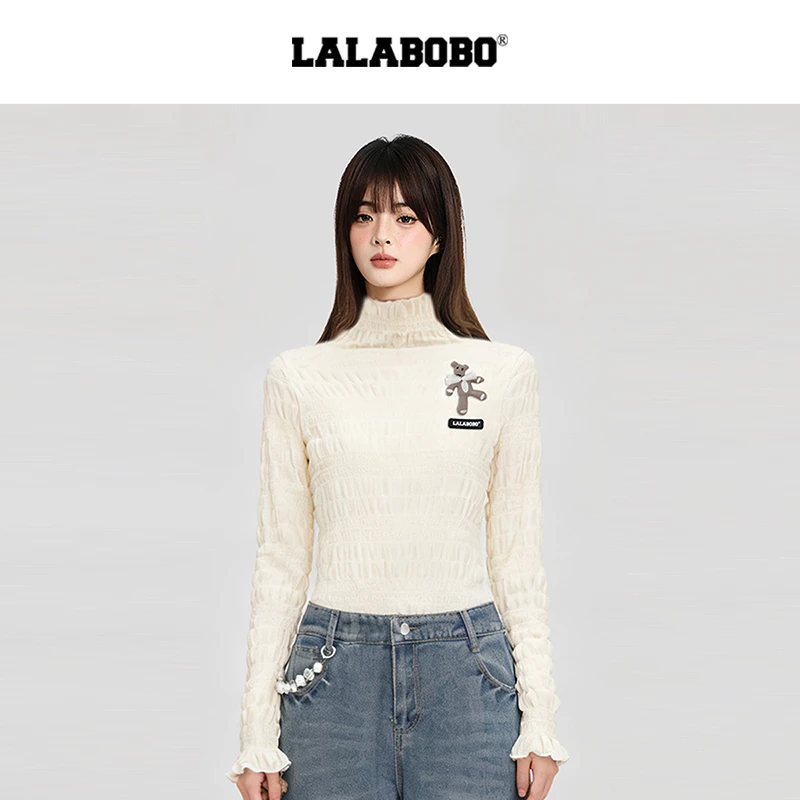 LALABOBO泡芙小狗网纱打底衫RBEC-WSDT28