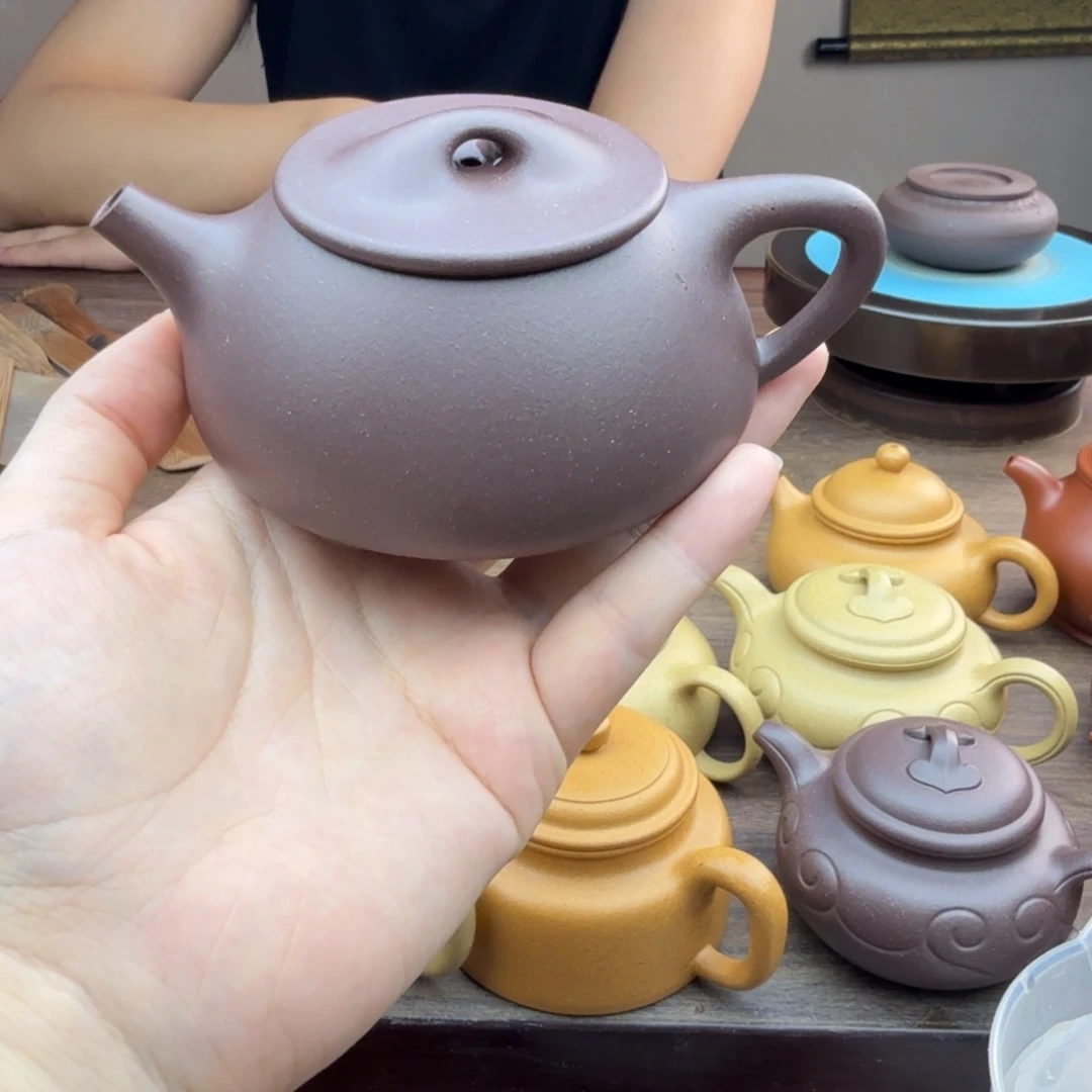 茶壶紫砂半手工底槽清满瓢170cc