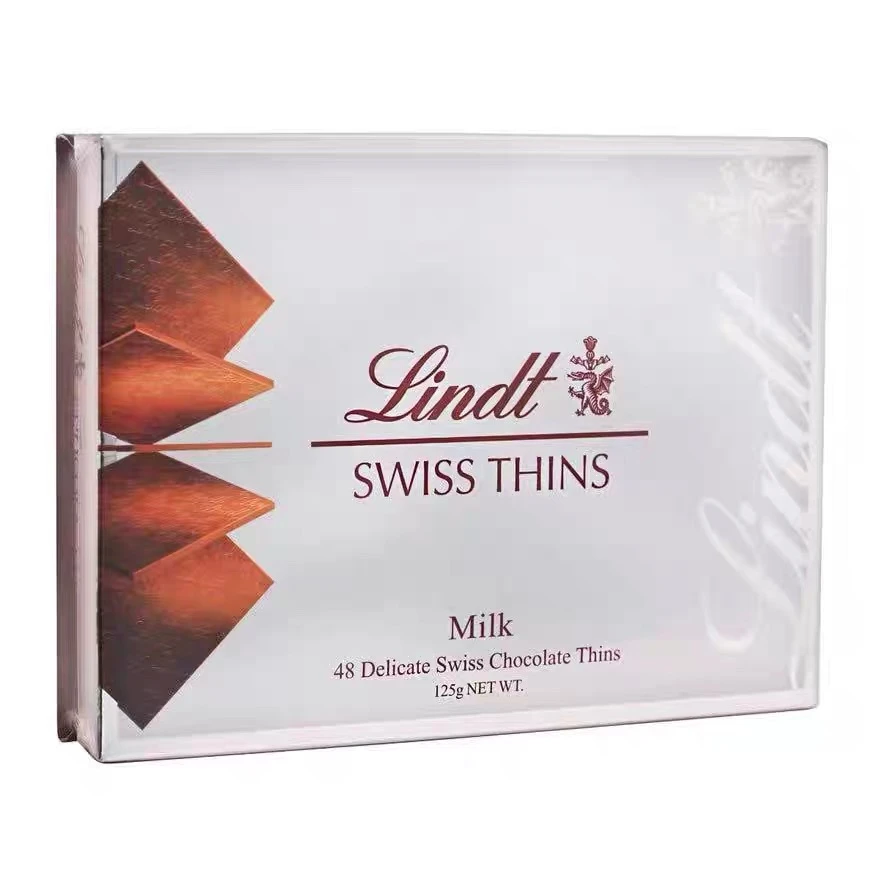 Lindt瑞士莲经典薄片125g巧克力纯黑巧克力排块片装【12月到期】