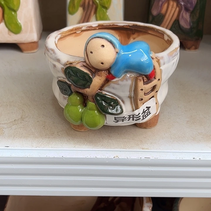 紫砂花盆粗陶材质多肉花盆