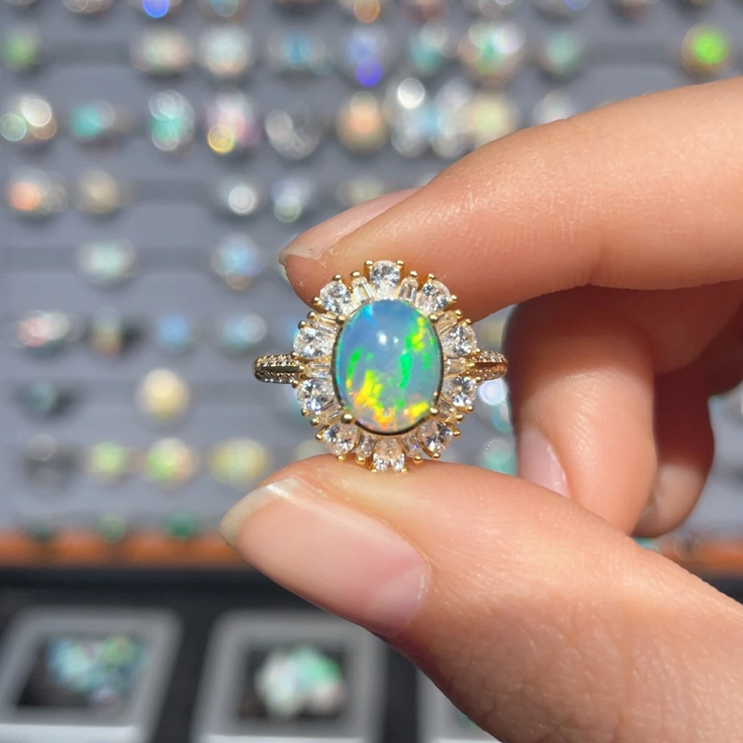 欧泊欧泊戒指银S925镶嵌