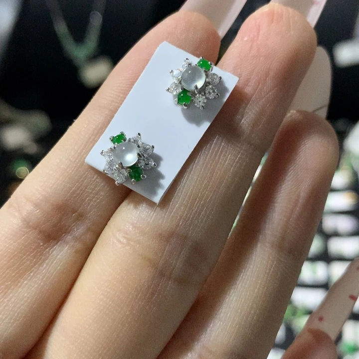 翡翠银S925镶嵌戒指