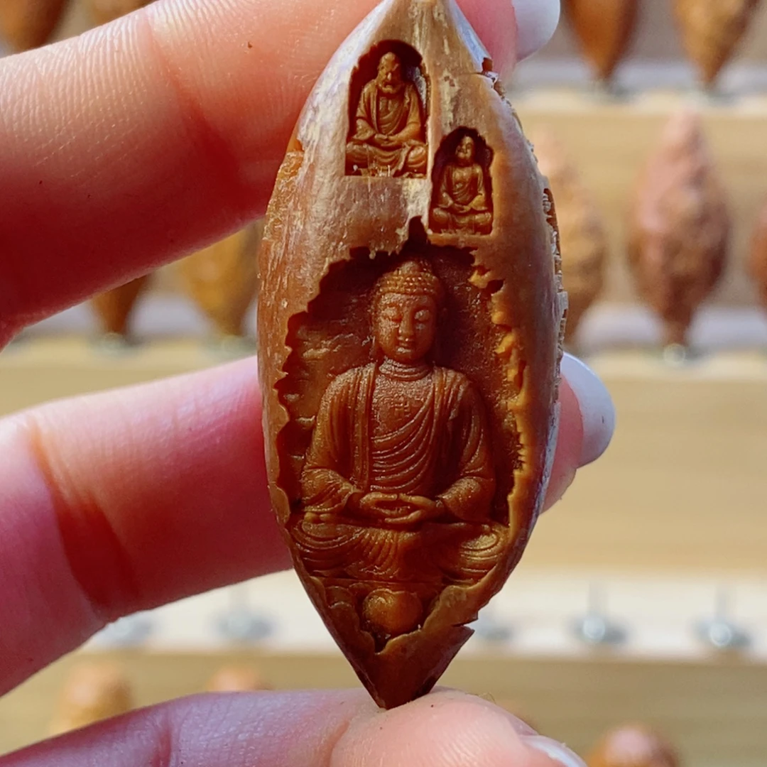 渔***夫橄榄核手串/手链返油十八罗汉拜如来