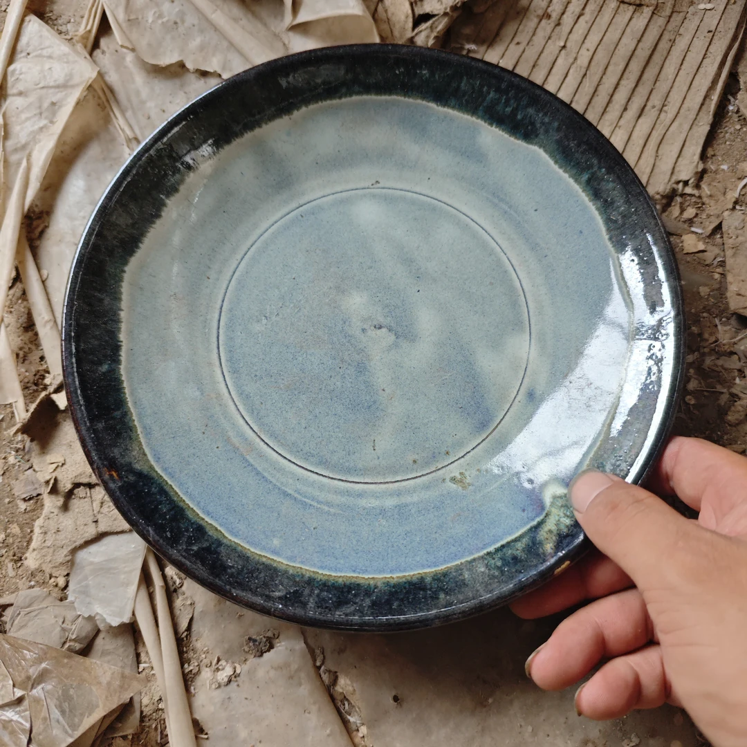 库存微瑕窑变盘子一个