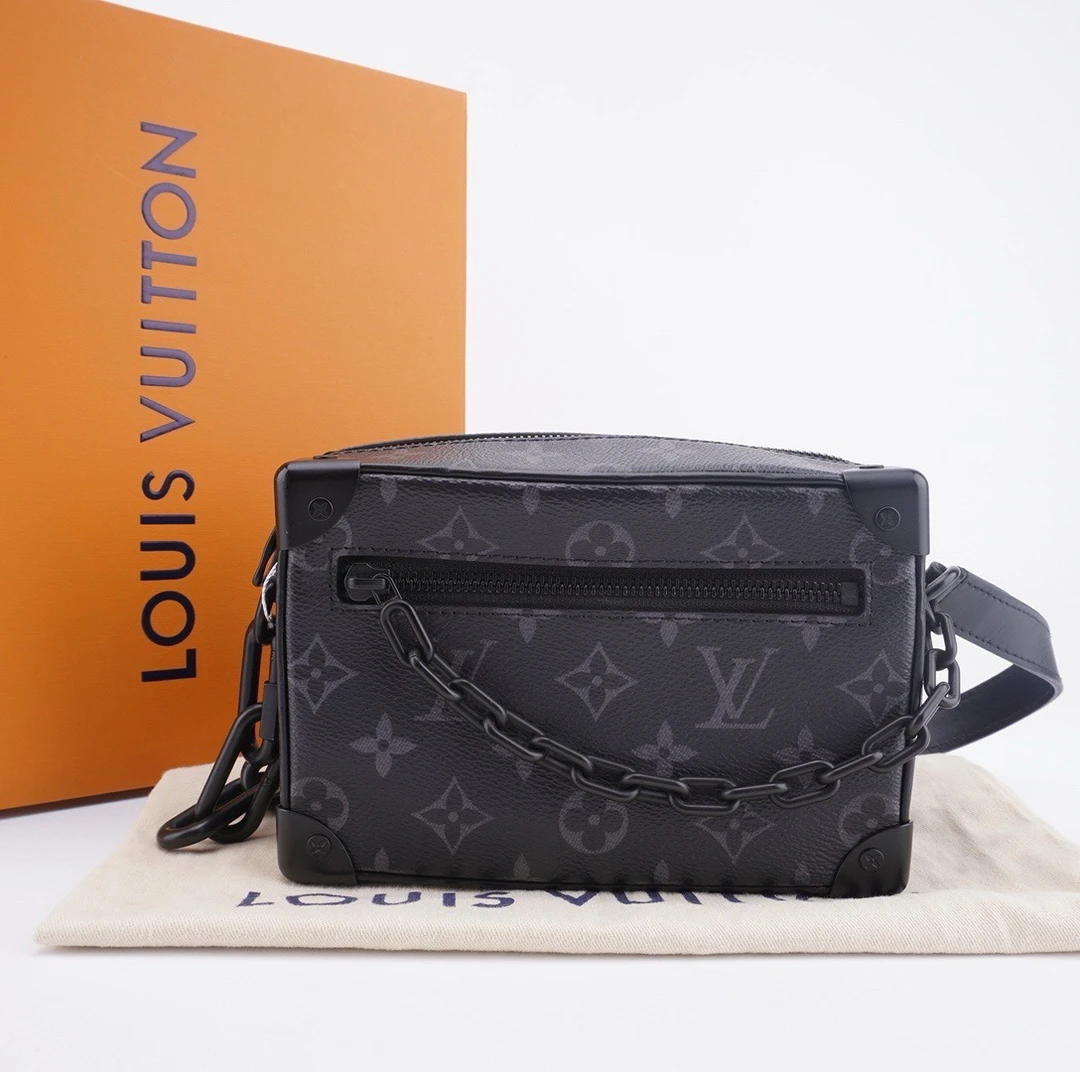 99新 LouisVuitton/路易威登 LV Soft trunk mini 黑花单肩包G043