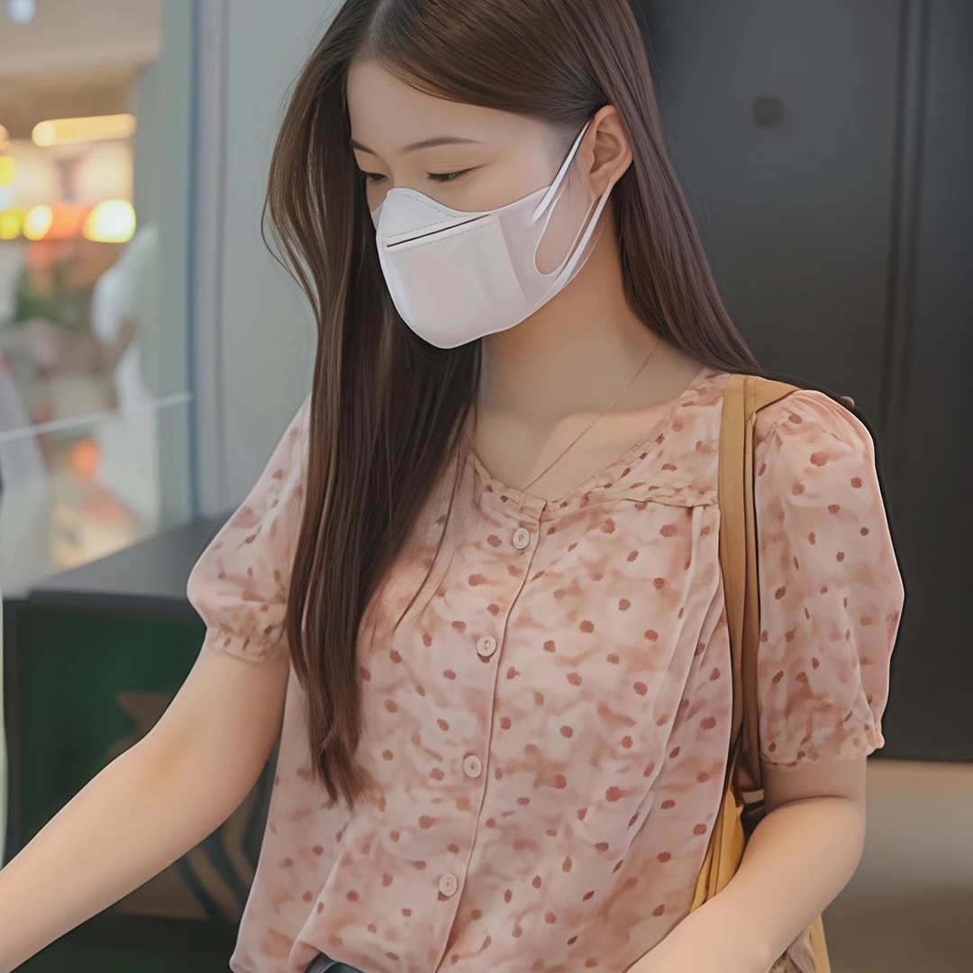 2025夏季新款女士韩版新款小众波点印花短袖衬衫薄款宽松显瘦上衣