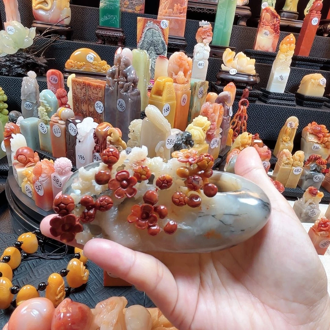 寿山石其他梅花摆件