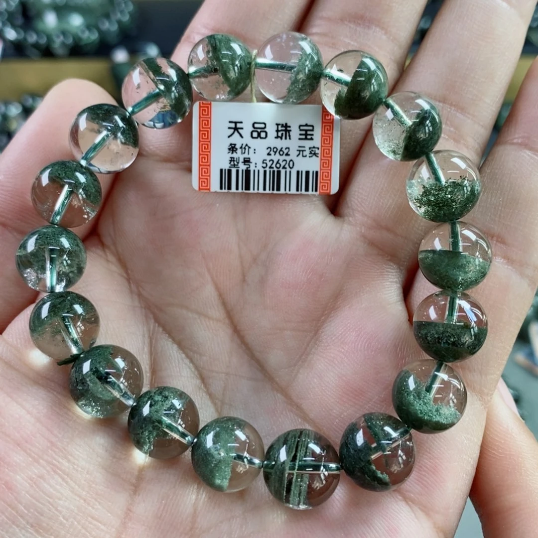 水晶手串未镶嵌华**成绿幽灵52620