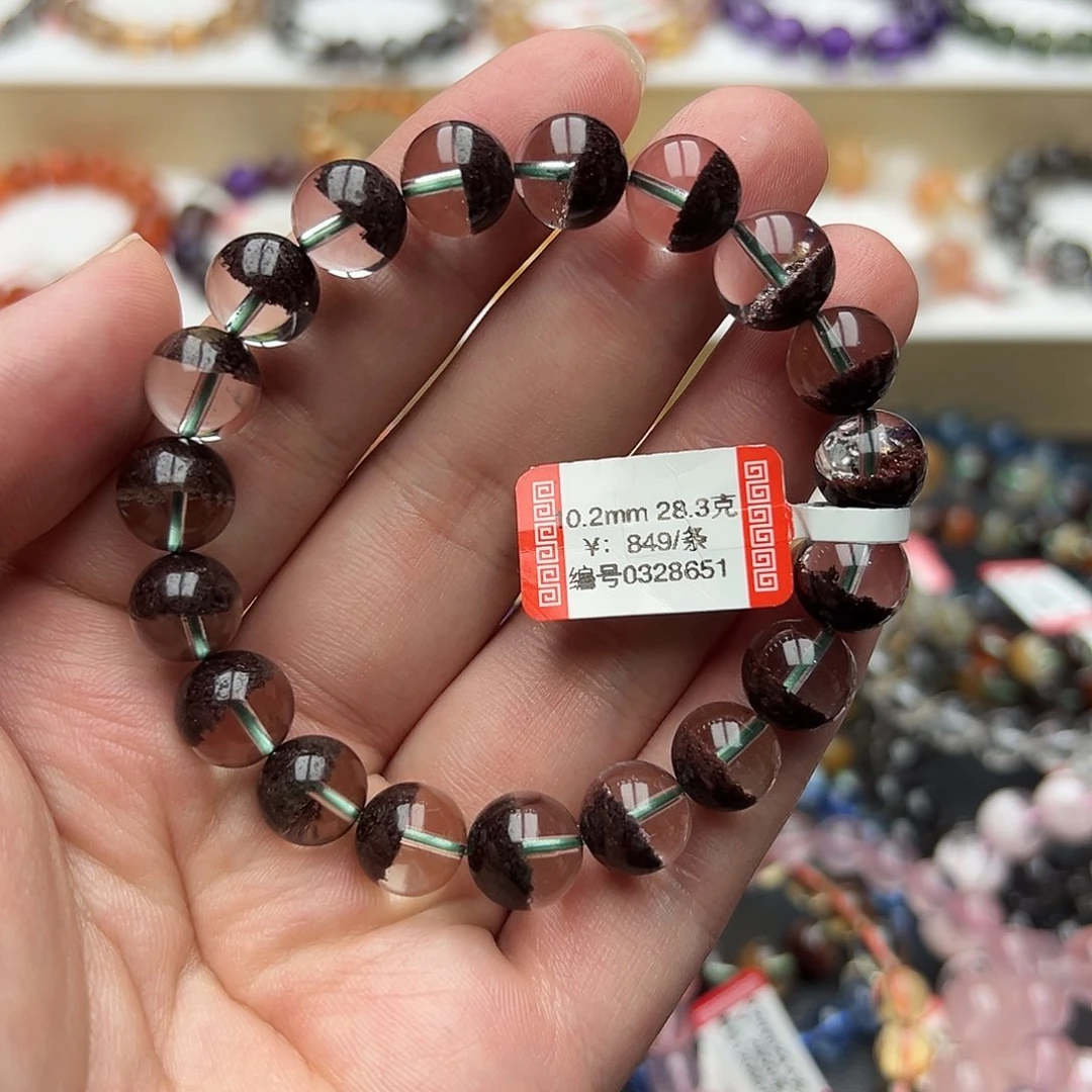 未镶嵌手链水晶天然红幽灵