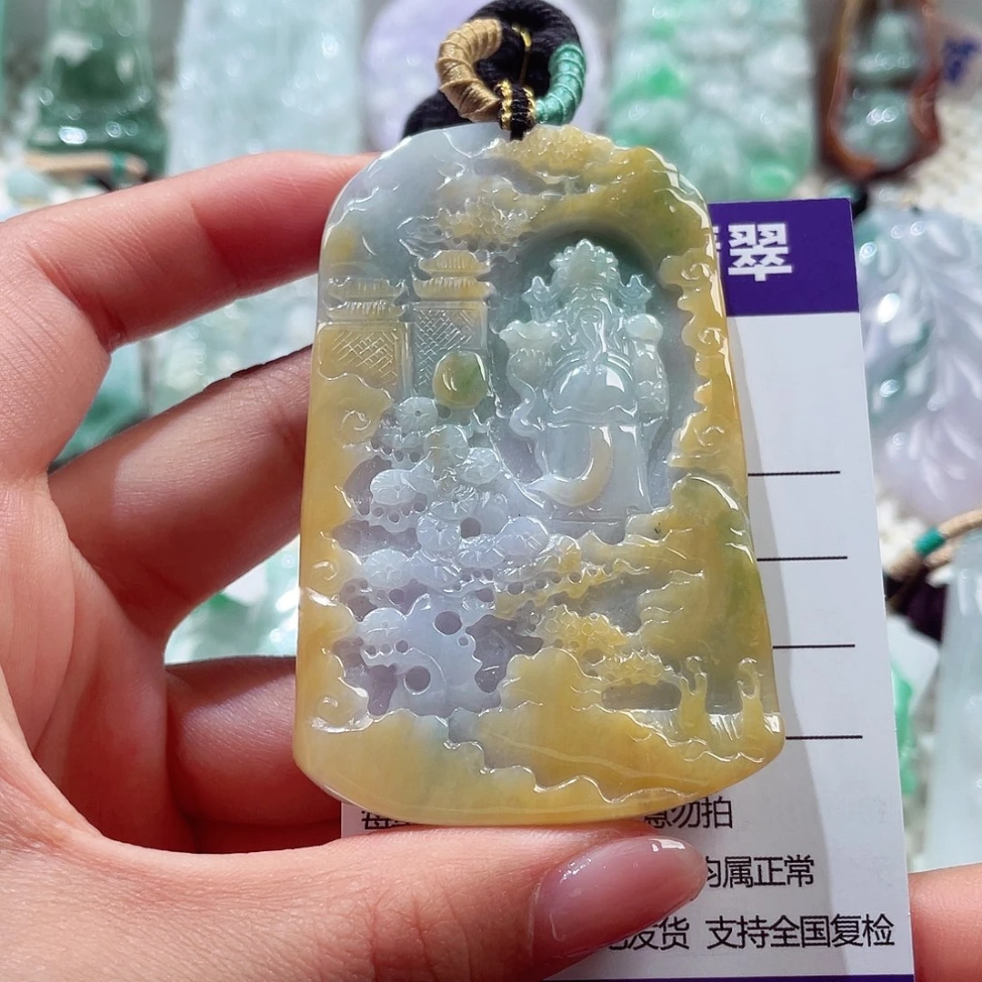 颈饰未镶嵌翡翠财神