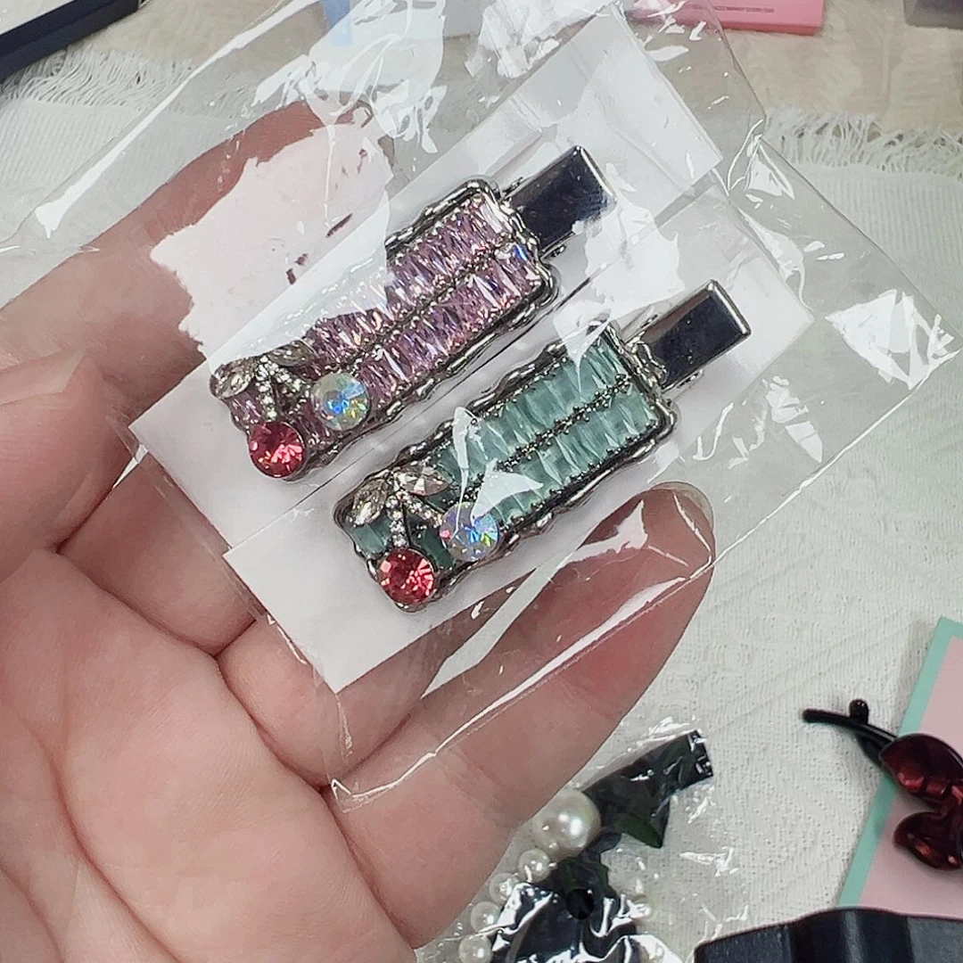 无痕夹一对2个混色