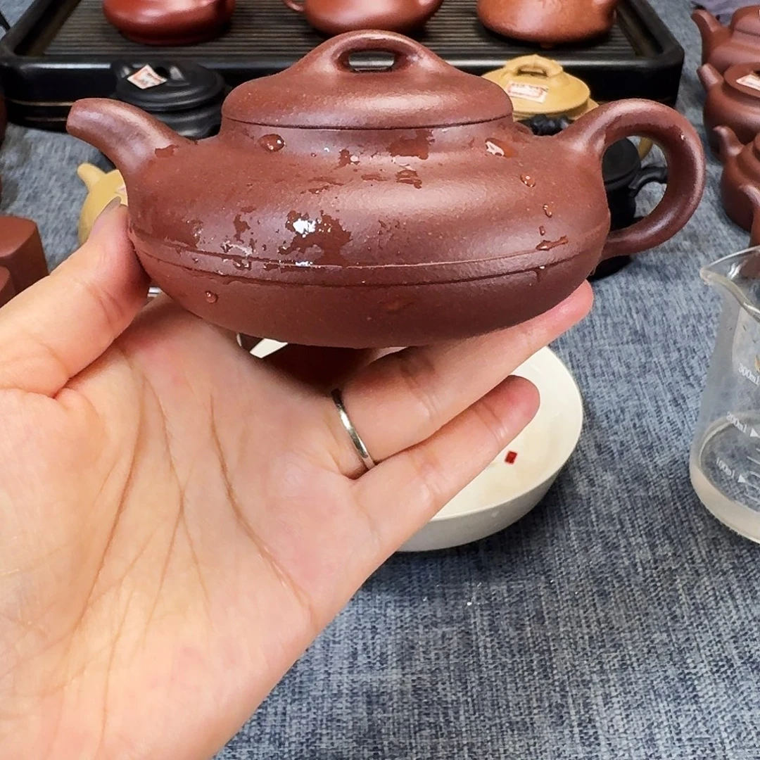 茶壶紫砂全手工紫砂壶线圆