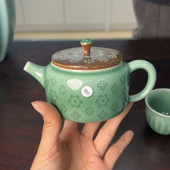龙泉云间青瓷小米茶器