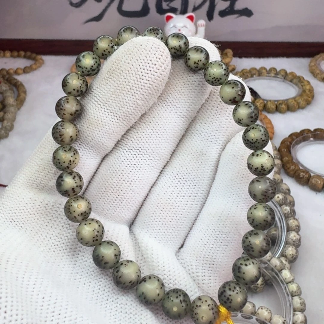 手串星月菩提8绿冰圆珠  同枝  758