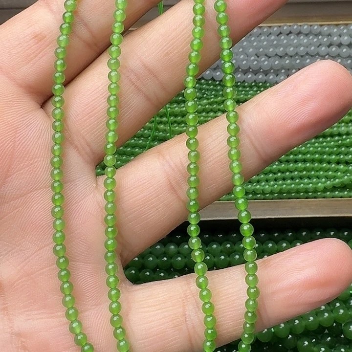 和田玉未镶嵌颈饰碧玉冰阳绿卡3