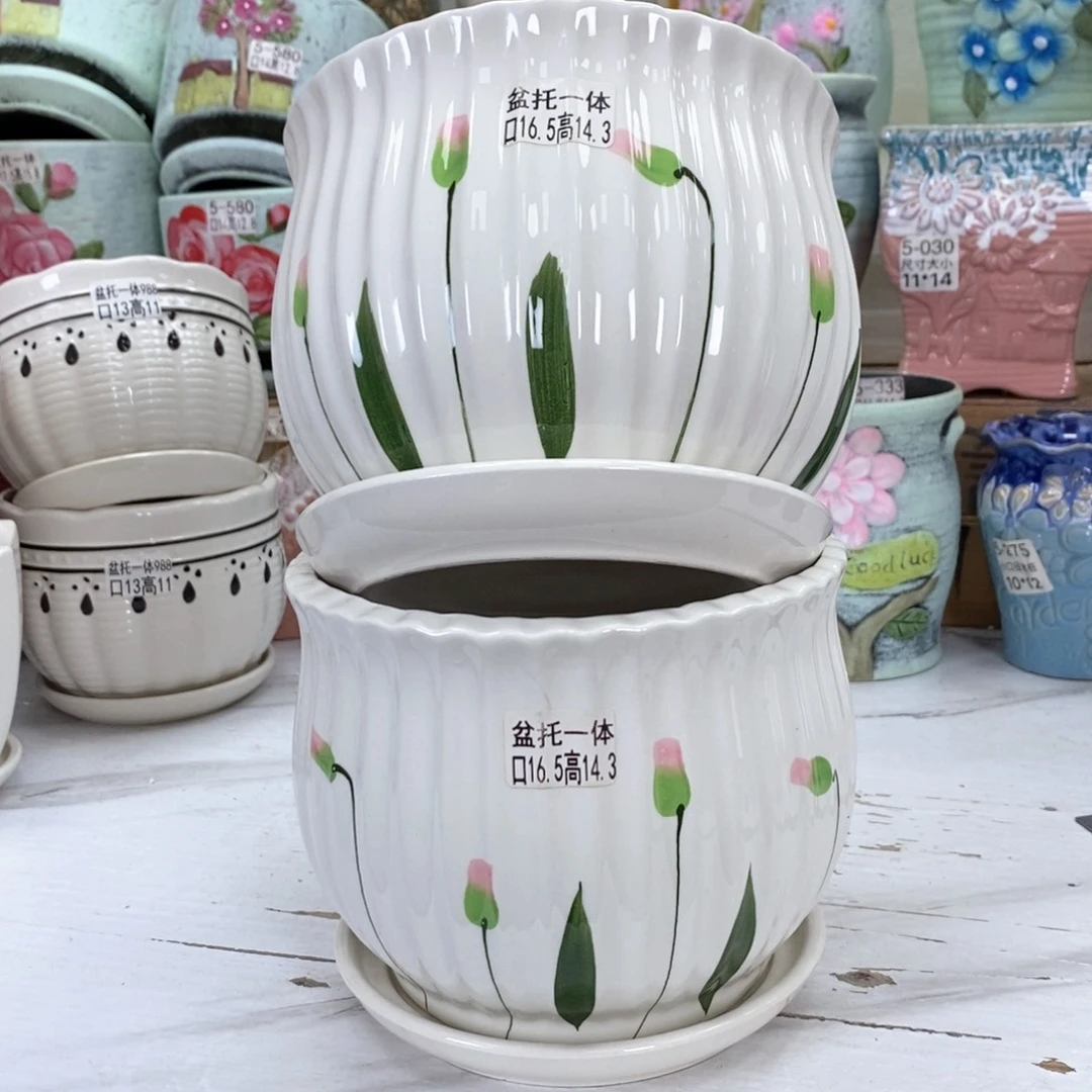 夏西陶瓷花盆@@583934286