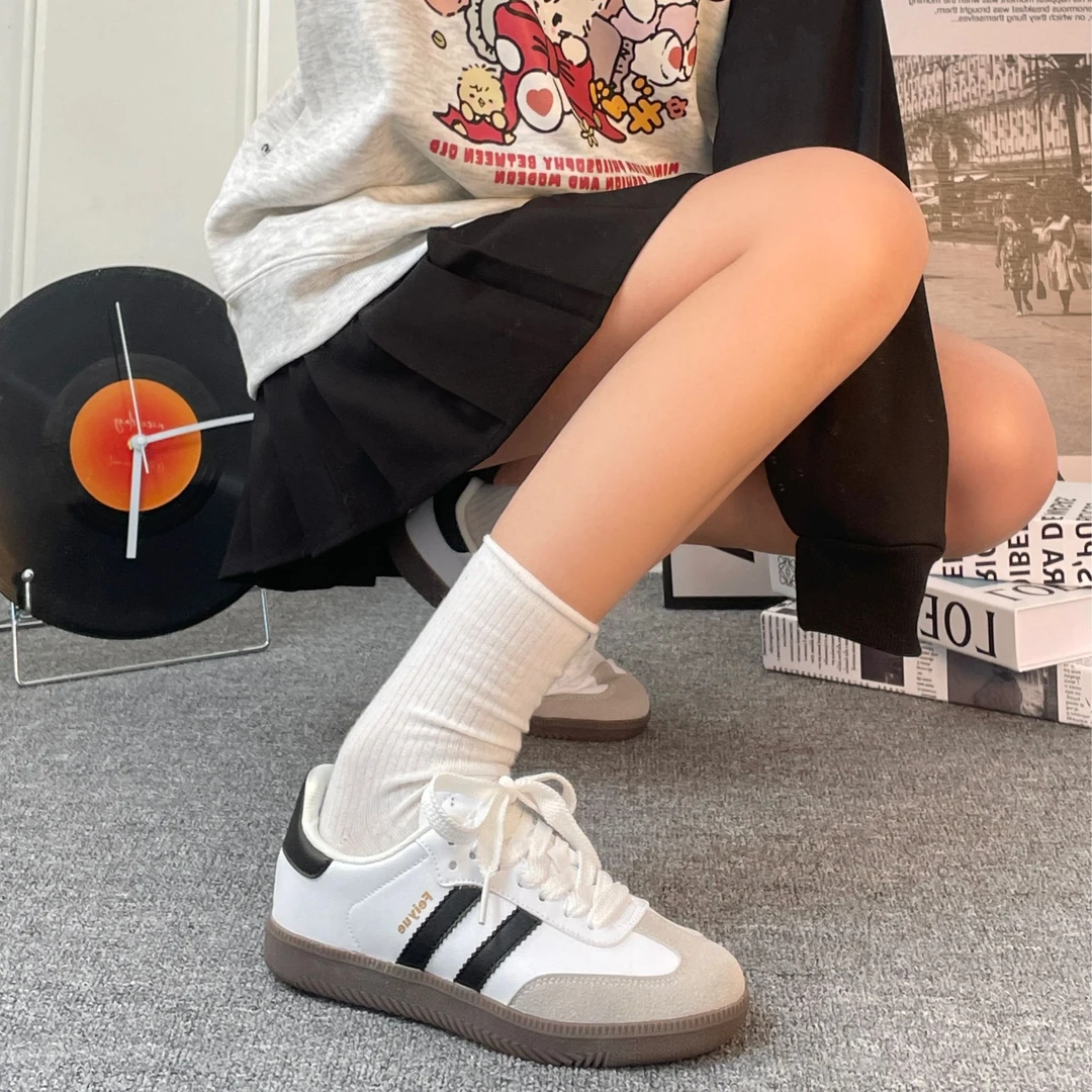 飞跃复古德训鞋女2025年新款秋冬厚底百搭爆款鞋子女休闲小众板鞋