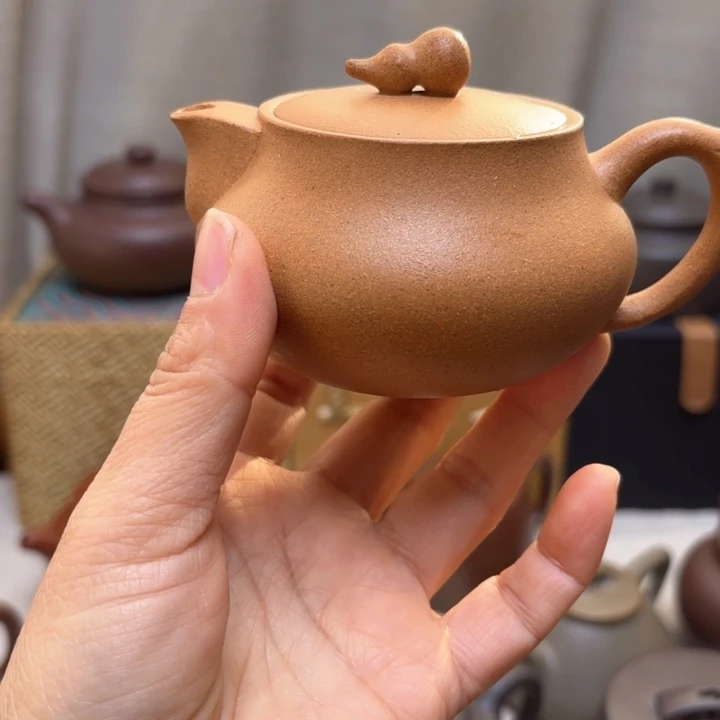 紫砂茶壶帅***老宕黄金段40目满砂半手工制作孤品福利