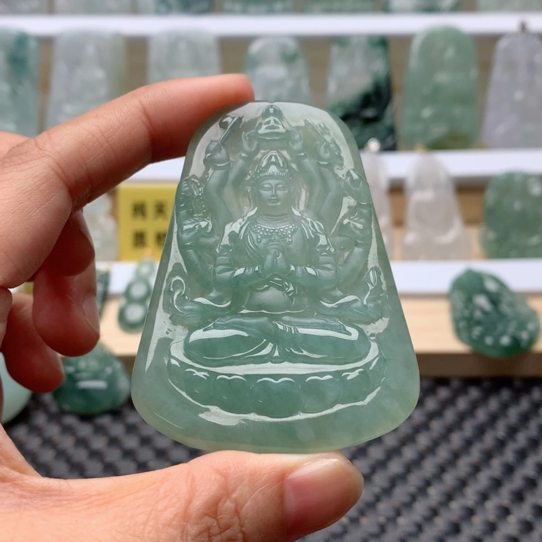 M***…翡翠未镶嵌吊坠(不含链)千手