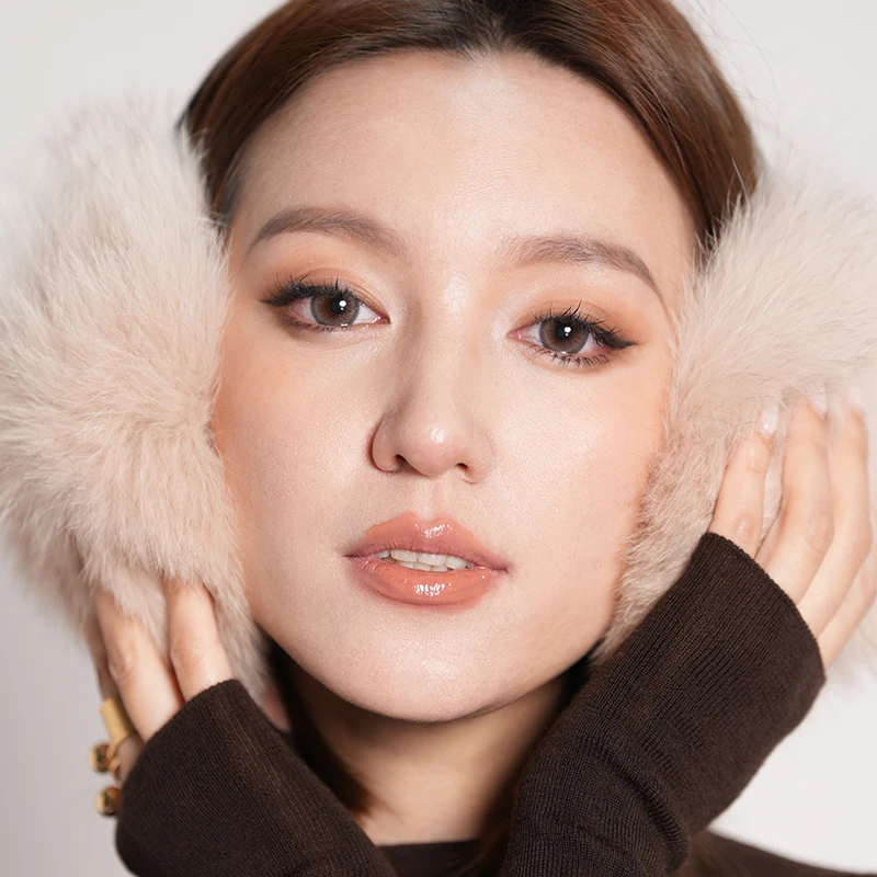 Melinda Li【美丽不冻人】奢美原色螺丝卷山羊绒耳罩