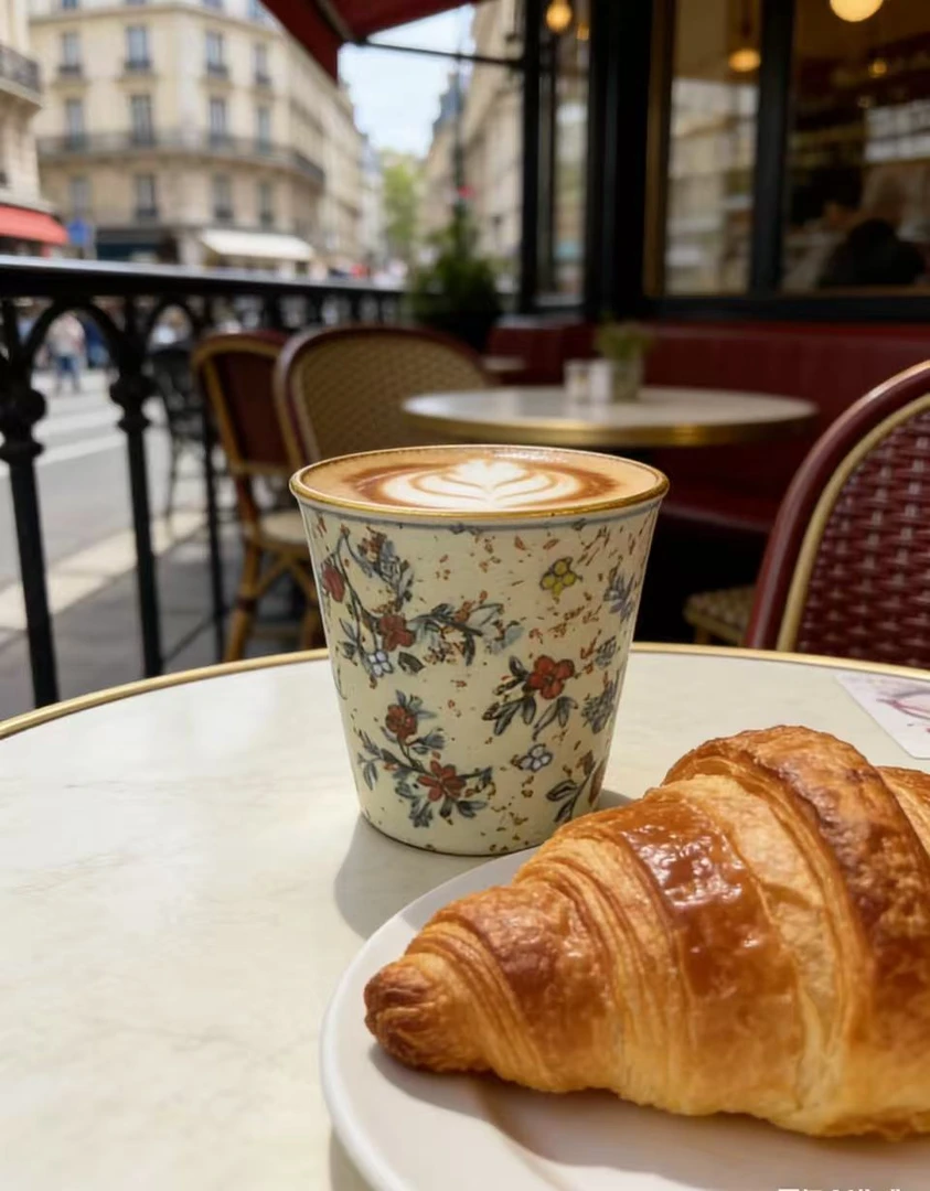 手绘窑变占瓷彩花猪口杯高温釉下彩复古创意家用咖啡茶杯 MB150