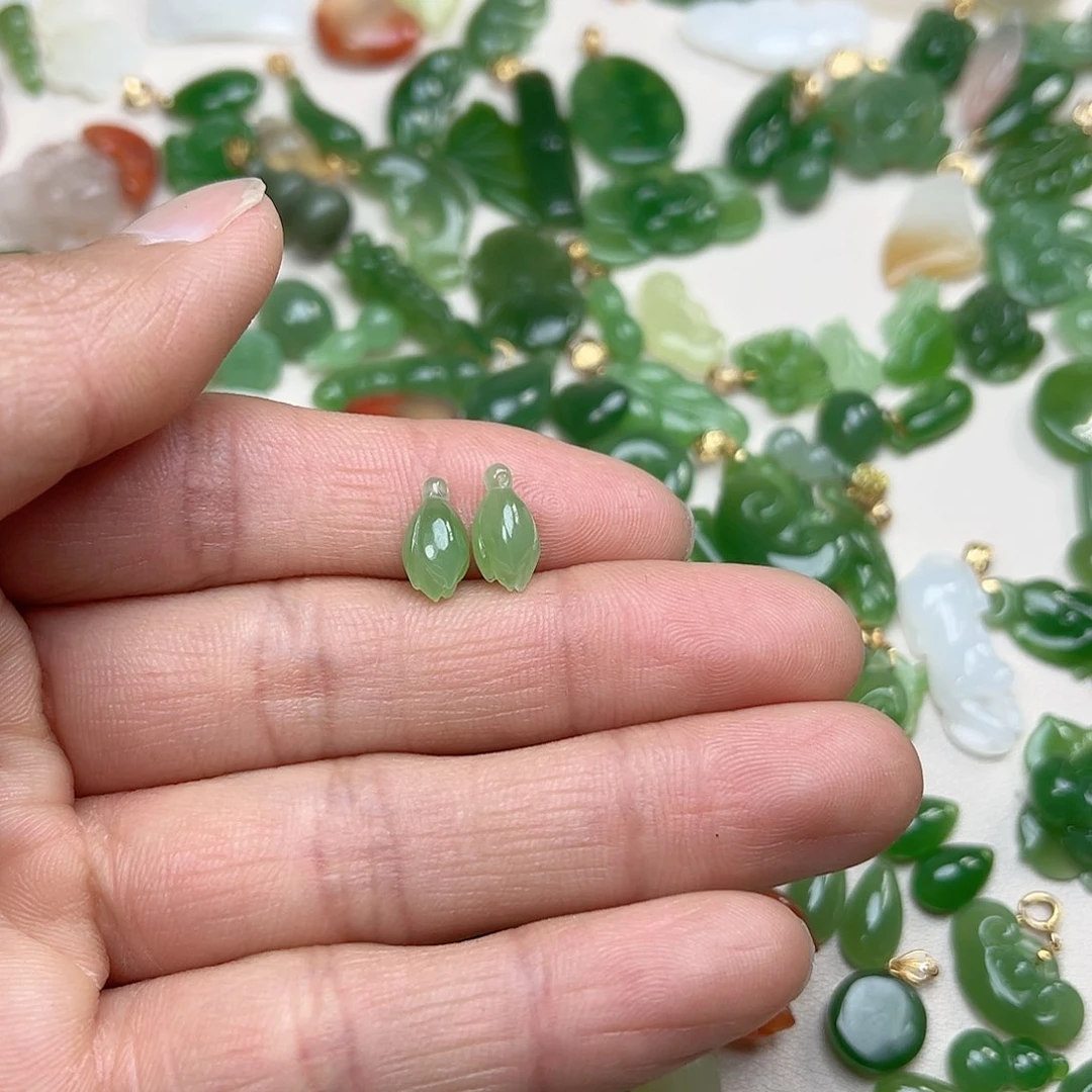 和田玉（碧玉）未镶嵌玉坠柿**心